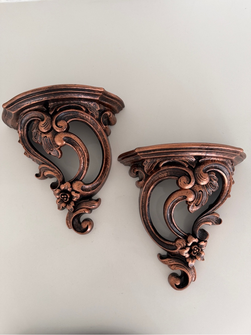 COPPERCRAFT GUILD Vintage Set of 2 Sconce Shelf Dart Industries 3507 Mid-Century